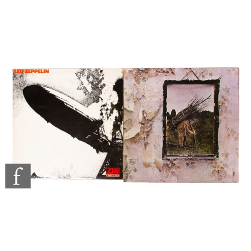 69 - Led Zeppelin - A Led Zeppelin IV, LP, first pressing, orange and plum, inverted feather, with etched... 