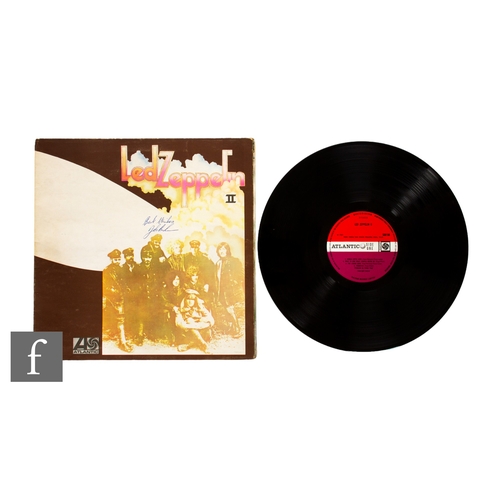 14 - Led Zeppelin - A John Bonham signed copy of Led Zeppelin II, 588198, stereo, orange and plum label, ... 