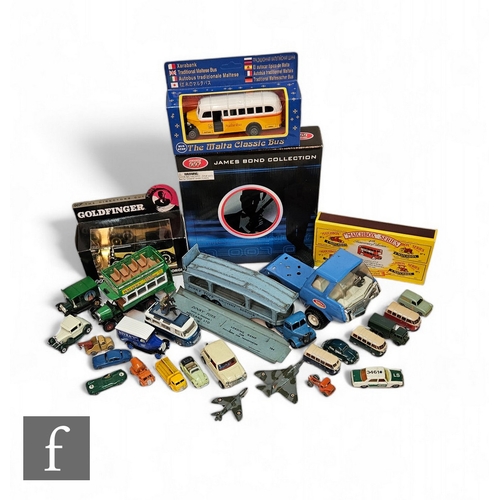 417 - A collection of assorted diecast models, to include vintage Dinky and Matchbox, unboxed, Corgi James... 