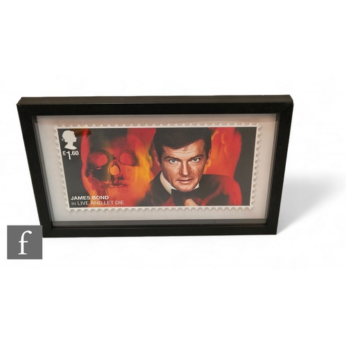 20 - A James Bond in Live and Let Die framed oversized Royal Mail stamp, a limited edition No. 179/500. P... 