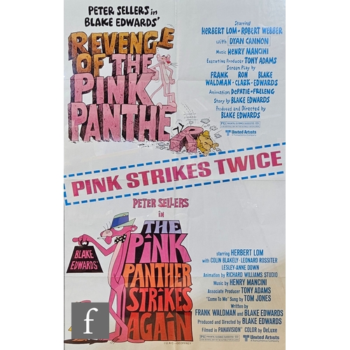 222 - A Pink Panther double bill US One Sheet poster for Revenge of the Pink Panther and The Pink Panther ... 