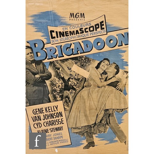 220 - A French 'Brigadoon' movie poster, Cinemato Publications, 31.5 inches x 21.5 inches, unframed.PLEASE... 