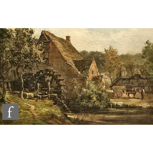 32 - OLIVER BAKER (1856-1939) - 'Old Mill on the Dove', oil on canvas, signed, inscribed verso, framed, 4... 