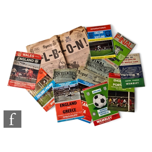 518 - Various Football programmes to include World Cup England vs Portugal 1969, England vs German Democra... 