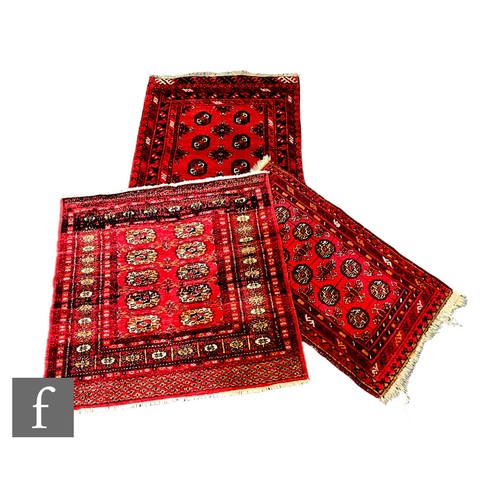 632 - Three modern Tekke Turcoman style rugs. (3)PLEASE VIEW CONDITION REPORT