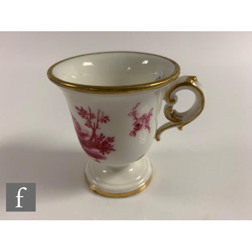 92 - Four Sèvres ice cups (tasse à glace), circa 1765-1790, one painted in the Vincennes manner in puce c... 