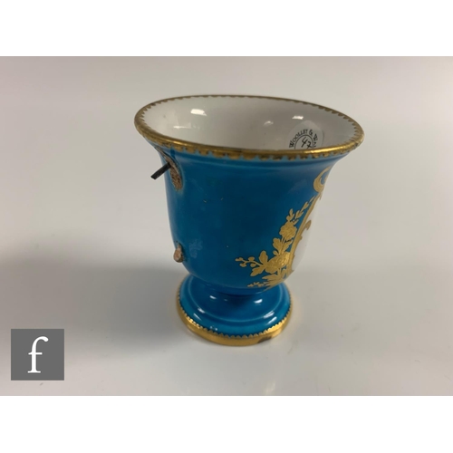 92 - Four Sèvres ice cups (tasse à glace), circa 1765-1790, one painted in the Vincennes manner in puce c... 