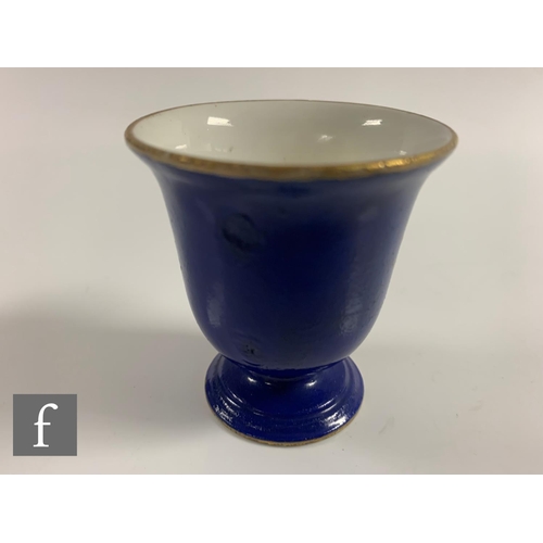 92 - Four Sèvres ice cups (tasse à glace), circa 1765-1790, one painted in the Vincennes manner in puce c... 