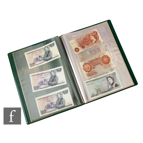 103 - Banknotes - Various British notes to include two fifty pound notes, twenty, ten, five, ten shillings... 