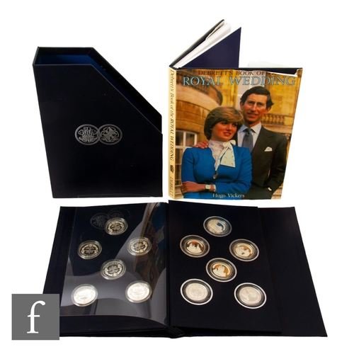 120 - Elizabeth II - A 1981 Royal Wedding twelve silver proof coin set in folder and slip case and a Debre... 