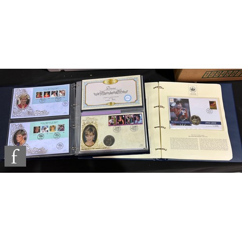 580 - A collection of fifteen albums of coin inset royal first day covers. (15)PLEASE VIEW CONDITION REPOR... 