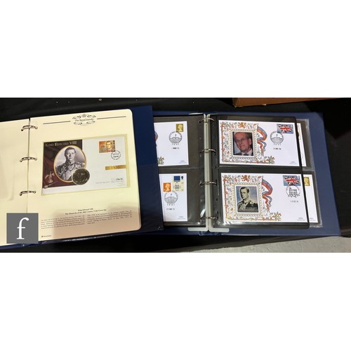 580 - A collection of fifteen albums of coin inset royal first day covers. (15)PLEASE VIEW CONDITION REPOR... 