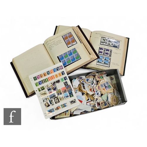 587 - Two British stamp albums, Victoria to Elizabeth, definitive mounted issues, sets and part sets, bloc... 