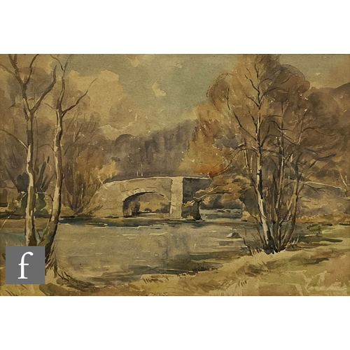 83 - ANGUS BERNARD RANDS (1922–1985) - A sunlit wooded landscape, watercolour, signed, framed, 35cm x 63c... 