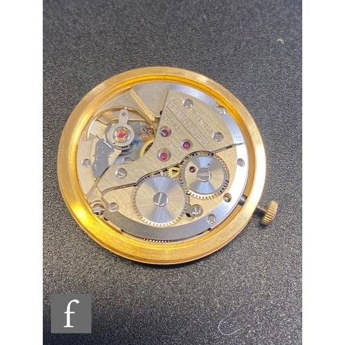 310 - A 9c hallmarked Girard Perregaux, manual wind wrist watch, Arabic numerals and batons to a circular ... 