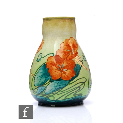 49 - Katherine Smallfield - Doulton Lambeth - A late 19th Century faience vase of double gourd form, deco... 