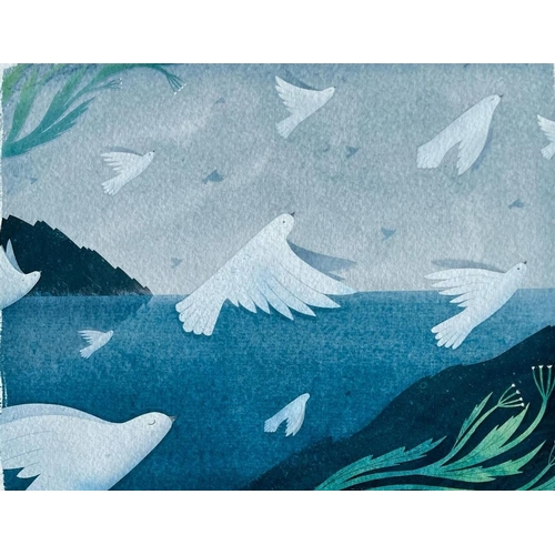 172 - Lisa Taylor (Illustrator) - 'Until We are Free', watercolour, 16cm x 20cm, card mounted 22cm x 27.5c... 