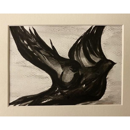 17 - Marge Blamires (Artist) - Black ink, framed 15cm x 19cm, frame size 29cm x 34cm.