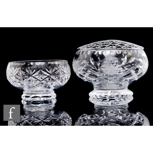 331 - A collection of hand cut glassware, to include an Edinburgh crystal diamond cut decanter and stopper... 