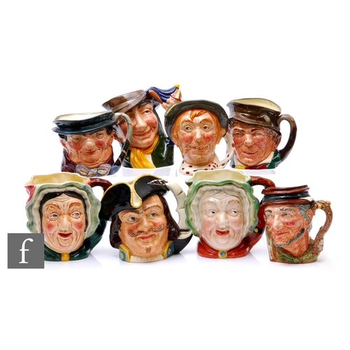 189 - A collection of Royal Doulton character jugs, to include Tony Weller, Jarge, Punch & Judy Man, J... 