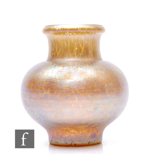 17 - Loetz - An early 20th Century Candia Papillon decor glass vase, circa 1900, of globular form with sh... 