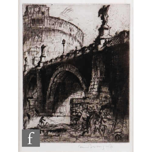 25 - SIR FRANK BRANGWYN, RA, RWS, RE (1867-1956) - 'Ponte San Angelo, Rome', etching, signed in pencil, f... 