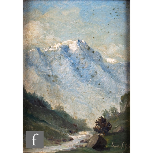 6 - SOUTH AMERICAN SCHOOL (EARLY 20TH CENTURY) - A view of Mount Aconcagua in the Andes, Argentina, oil ... 