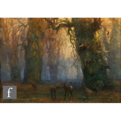 78 - FREDERICK MERCER (1850-1939) - 'Packington Park', watercolour, signed, inscribed verso, framed, 17cm... 