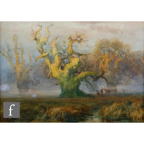 78 - FREDERICK MERCER (1850-1939) - 'Packington Park', watercolour, signed, inscribed verso, framed, 17cm... 