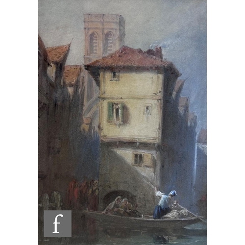 12 - AMENDED DESCRIPTION - ATTRIBUTED TO JOHN RICHARD COKE SMYTH (1808–1882) - Venetian canal scene with ... 