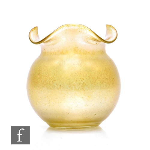 5 - Loetz - An early 20th Century Candia Cisele glass vase, circa 1900, of ovoid form with short collar ... 