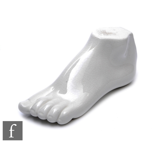 652 - Royal Doulton for Dr Scholl’s - A 1920s Model 238 white glaze chiropodist’s demonstration foot, no f... 