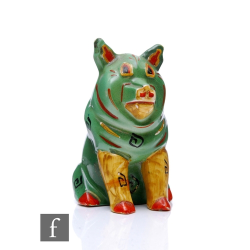 583 - Louis Wain - Max Emanuel & Co - A ceramic 'Lucky Pig' spill vase circa 1914, painted marks and i... 