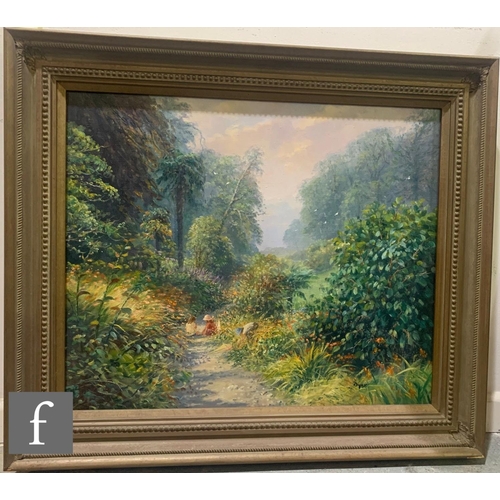 138 - TED DYER (CONTEMPORARY) - Path to the beach, Treban, oil on canvas, signed, framed, 51cm x 61cm, fra... 