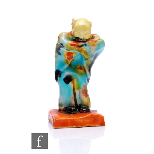 567 - Clarice Cliff - Impressions Figure - Mandarin - A unique hand modelled figure of a male figure in co... 