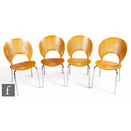 1308 - Nanna Ditzel for Frederica Stolefabrik - A set of four Trinidad chairs, model number 3298, beech woo... 