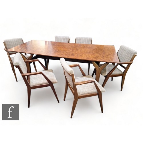 936 - Christopher Heal - Kevasinga - A 1952 dining table and chairs, African rosewood veneer, model D5519 ... 