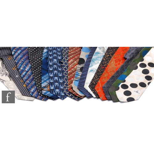 1327 - Vivienne Westwood - An assorted collection of mainly silk ties, in various colours and patterns. (16... 