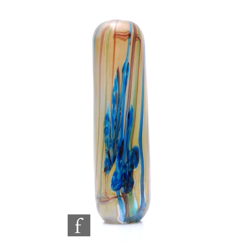 1160 - Elizabeth Harris - Isle of Wight - A contemporary studio cased glass Iridaceae (The Iris) Torpedo va... 