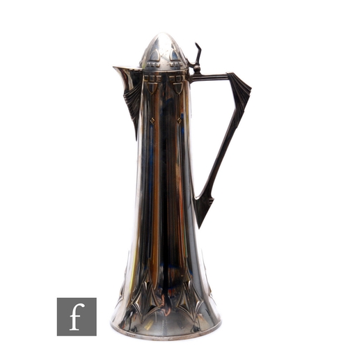 25 - Wurttembergische Metallwarenfabrik (WMF) - An early 20th Century claret jug of slender tapering form... 