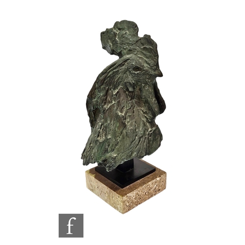 1268 - Bernard Meadows (1915-2005) - 'Head of a Cock', bronze on a square marble base, cast 1950, height in... 