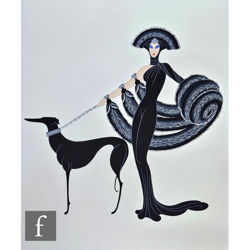 706 - After Erté (Romain de Tirtoff) - 'Symphony In Black', screenprint, unframed, 54cm x 43cm, sheet size... 