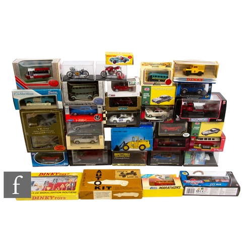 96 - A collection of assorted diecast models, various scales, makers to include Lledo, Dinky, Atlas Editi... 