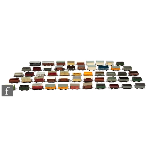 2 - Fifty two OO gauge items of rolling stock, to include mineral wagons and box wagons by Hornby Dublo,... 