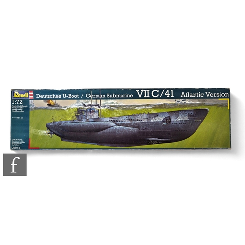 129 - A Revell 05045 German Submarine VII C/41 Atlantic Version, started but most parts still on sprue, in... 