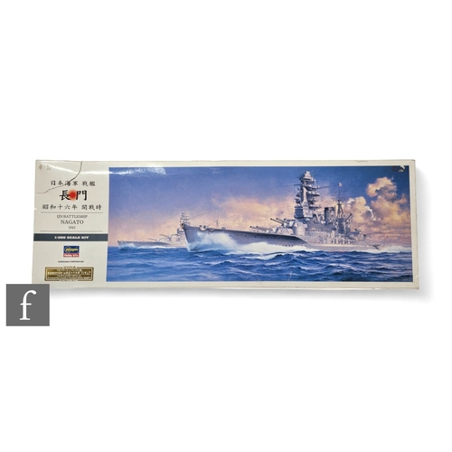 132 - A Hasegawa 40024 IJN Battleship Nagato 1:350 scale plastic model kit, started but most items still o... 