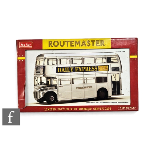 105 - A Sun Star 2903 1:24 scale The Silver Lady London Routemaster Bus, boxed.