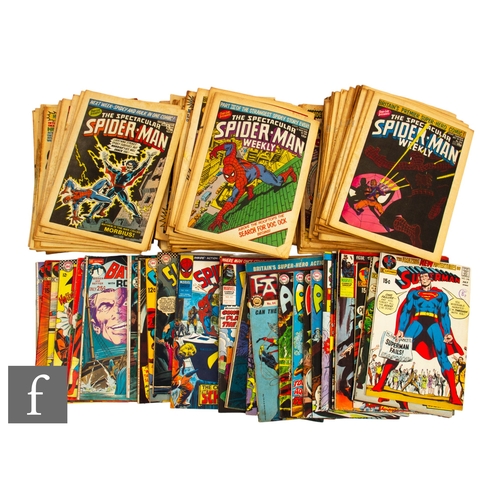 191 - A collection of bronze age comics by Marvel and DC, to include The Spectacular Spider-Man Weekly, Sp... 