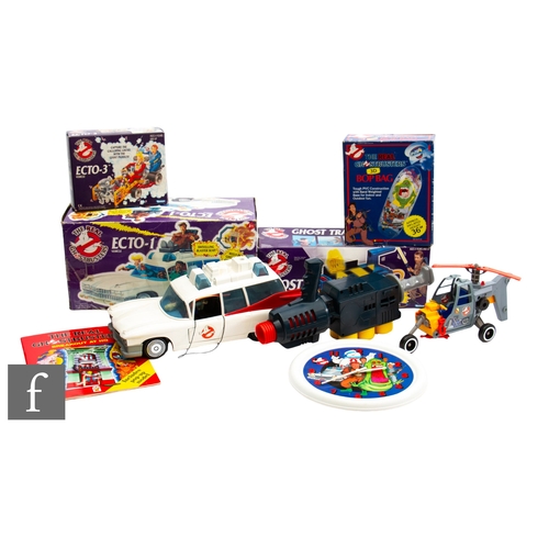 259 - A collection of Kenner The Real Ghostbusters items, comprising a boxed ECTO-1, empty boxes for ECTO-... 