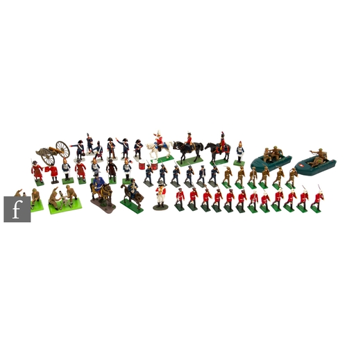 235 - A collection of assorted toy soldiers by Britains, Good Soldier and others, to include French Gun Cr... 